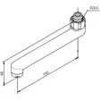 Damixa D-Juoksuputki 150mm G3/4 Kromi - Hanatarvikkeet - 5708516337140 - 2