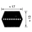 Kiilahihna HBB 4570x17x14mm - Voimansiirtohihnat ja Kiilahihnat - 8520HBB4570 - 2
