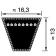 Kiilahihna SPB2800x16x13mm - Voimansiirtohihnat ja Kiilahihnat - 8560SPB2800 - 2