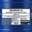 Mannol Dexron VI 20L Växelolja - Släpvagns- och transmissionsoljor - DEX620 - 2