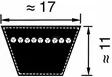 Kiilahihna B96 1/2 17x2450 Optibelt - Voimansiirtohihnat ja Kiilahihnat - VB172450 - 2