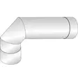 Rökrör 90 Krök 115mm Långt RST - Rökkanaler och skorstenar - 5900856825350 - 2