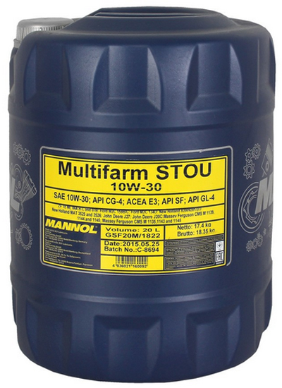 Mannol Multifarm 20L SAE 10W30 Stou - Universaloljor - MF3020 - 1
