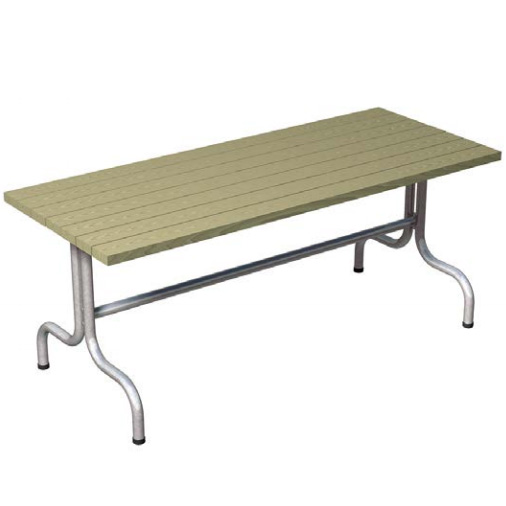 Trädgårdsbord Brun-Stål 70x70x170cm - Gårds- och trädgårdsmöbler - 401058320 - 1