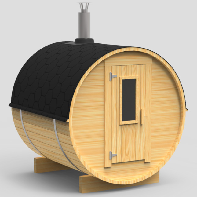 Tynnyrisauna 24, Ei Terassia, 28mm Hirsi - Tynnyrisaunat ja Hirsisaunat - 11025040 - 1