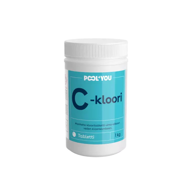 C-Kloori Monitehotabletti - 1 Kilo - Allastarvikkeet ja Vedenkäsittely - 10111010 - 1