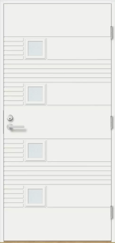 Ytterdörr Santeri 10x21 Vit Höger - Ytterdörrar och våningsplansdörrar - 110160240 - 1