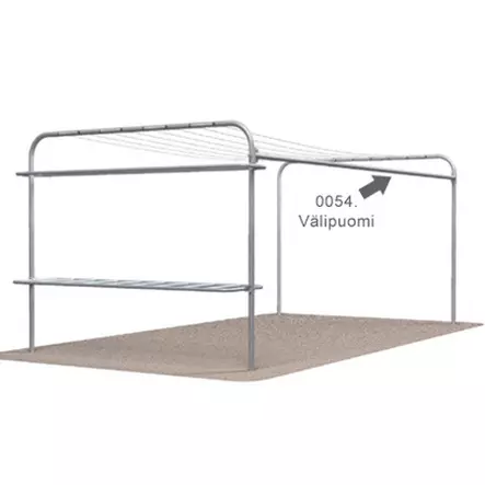 Välipuomi Sinkitty Teräspuomi 3,9M - Tuuletus- ja Kuivaustelineet - 6417538000541 - 1