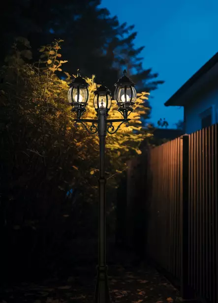 Elvo Stolplampa 3-delad 240 cm E27 - Pollararmaturer, trädgårdsfacklor - 4017807543841 - 2