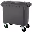 Soptunna 660L Grå med Hjul - Avfalls- och sandbehållare - 300081491 - 1