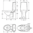 WC-Istuin Ido Glow 60 Valkoinen Piilo - Wc-istuimet ja -kannet - 6416129387931 - 2