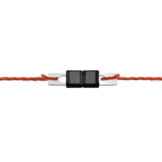 Litzclip skarvlås för tråd upp till 3 mm INOX 10st - Isolator för elstängsel - 442003101 - 1