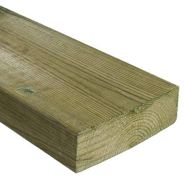 Terassilankku 45x145 (48x148) Kestopuu - Painekyllästetty ja Kestopuu - 300136711 - 1