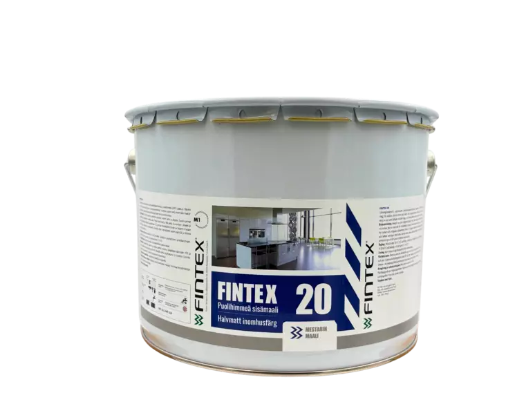 Fintex 20 Renoveringsfärg 9L Vit - Inredningsfärger - 6418347000951 - 1