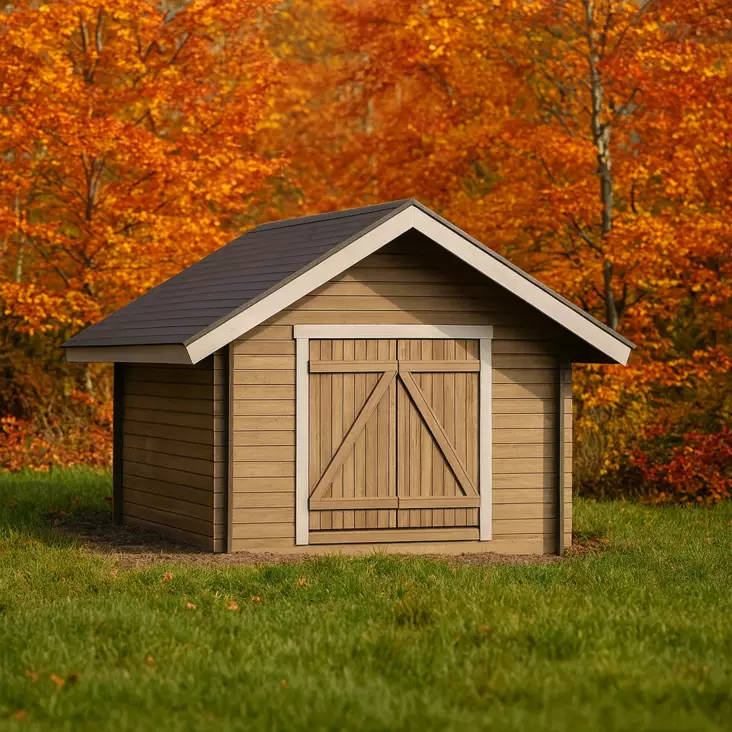 Timmerlada S10 Fasta Väggar Timmergarage 10m2 - Timmerlador - 4100531 - 1