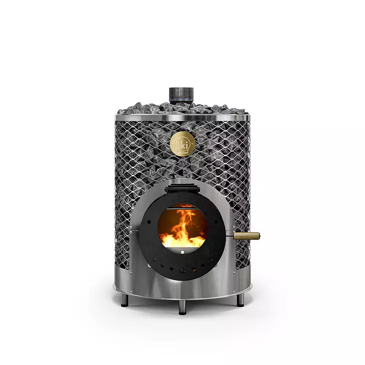 Vedeldad Bastuugn Original Iki med Glaslucka - Vedaggregat - 6430041121541 - 1