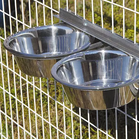 Svängbar Skålställning För Nätgård - Hundkojor och Hundgårdar - 6438411009062 - 1