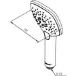 Damixa Pine Handdusch 3-Funktion 107mm - Krantillbehör - 5708516821472 - 2