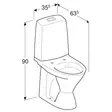 WC-Stol Ido Glow 62, Vit Hög - WC-stolar och -lock - 6416129388242 - 3