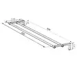 Damixa Zen Kaksoispyyhetanko 800MM - Naulakot, Koukut ja Telineet - 5708516848172 - 2