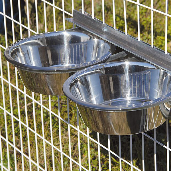 Svängbar Skålställning För Nätgård - Hundkojor och Hundgårdar - 6438411009062 - 1