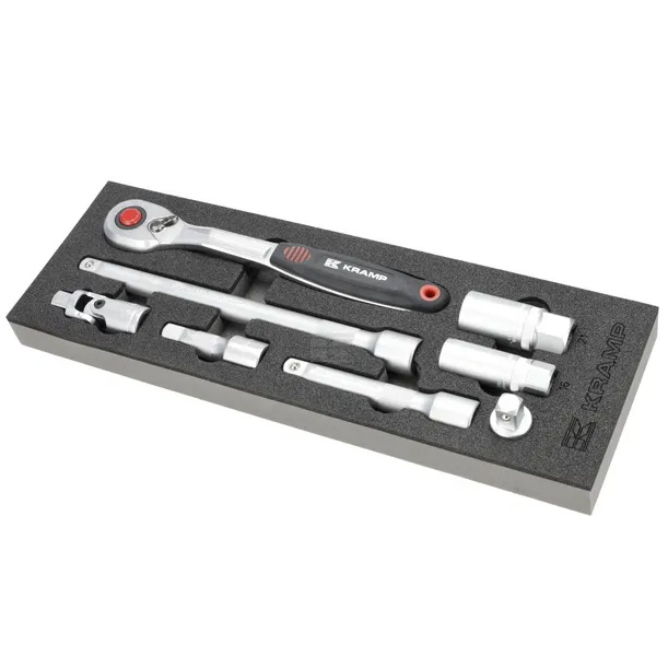 Spärrnyckel och tillbehör 1/2" 8 st Kramp - Hylsor, ringnycklar - TT800502 - 1