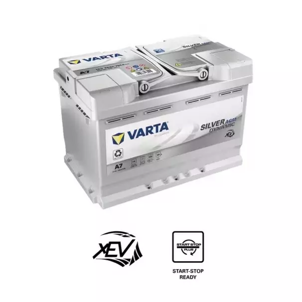 Käynnistysakku Varta 12V 70Ah 760A AGM - Auton Akut ja Ajoneuvoakut - 570901076J382 - 1