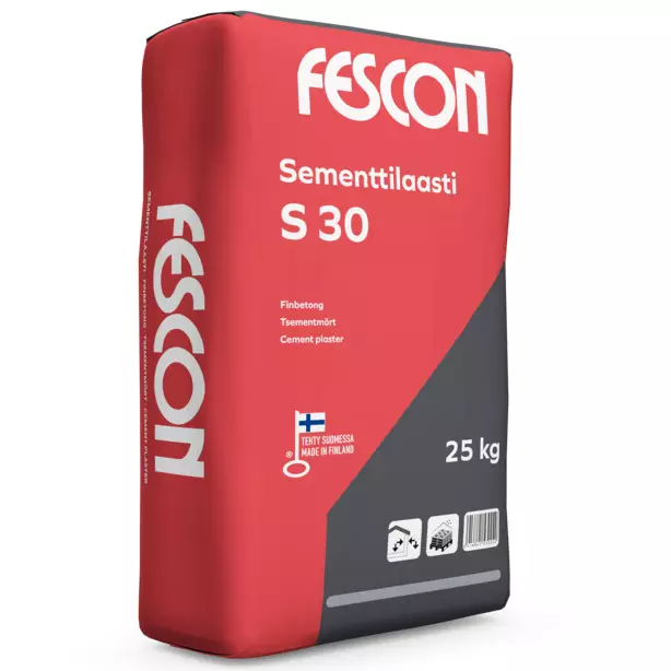 Sementtilaasti S30 25kg Fescon - Rappauslaastit - 6416841530202 - 1