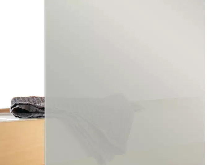 Harvia Duo Glassvegg, Hvit Aluminiumsramme — produktbilde fra lakkapaa.no — detalj av material