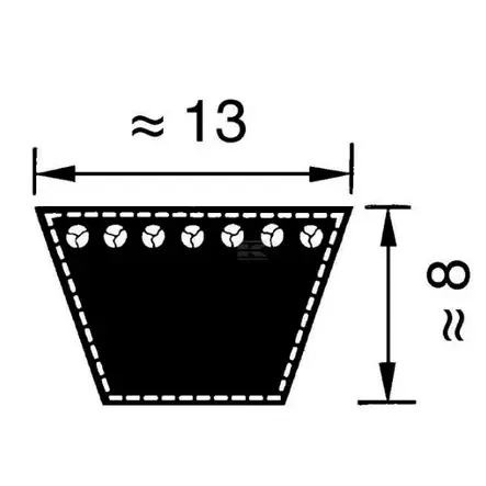 Kilrem A53 13x1350 Optibelt - Transmissionsremmar och Kilremmar - 8500A053 - 2