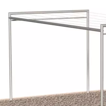 Välipuomi 50mm Sinkitty Teräsputki 390cm - Tuuletus- ja Kuivaustelineet - 6417538000503 - 1