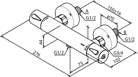 Damixa Silhouet Duschtermostat - Duschar och Termostater - 5708516837343 - 2