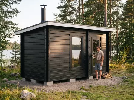 Pihasauna Ylläs 11m2, 42mm Hirsisauna - Tynnyrisaunat ja Hirsisaunat - 4100503013 - 1