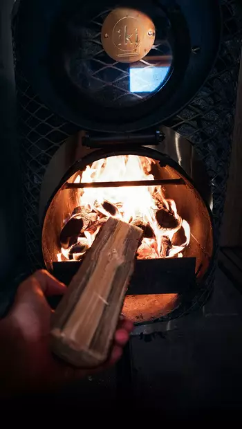 Vedeldad Bastuaggregat Mini-Iki Med Glaslucka - Vedaggregat - 6430041121503 - 2