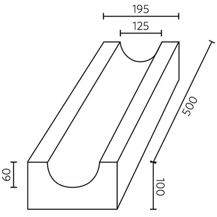 Rudus Kevyt Kouru 500x195x100mm - Betonikivet - 6438256045683 - 2