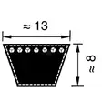 Kiilahihna A83 Optibelt 2100x13x8 - Voimansiirtohihnat ja Kiilahihnat - 8500A083 - 2
