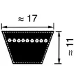 Kilrem B33 17x836 Optibelt - Transmissionsremmar och Kilremmar - 8500B033 - 2