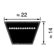 Kiilahihna C73 Optibelt 1854x22x135 - Voimansiirtohihnat ja Kiilahihnat - 8500C073 - 2