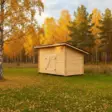 Trädgårdsförråd P10 Stockstad 10m2 - Timmerlador - 4100533 - 1