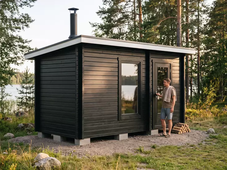 Pihasauna Ylläs 11m2, 42mm Hirsisauna - Tynnyrisaunat ja Hirsisaunat - 4100503013 - 1