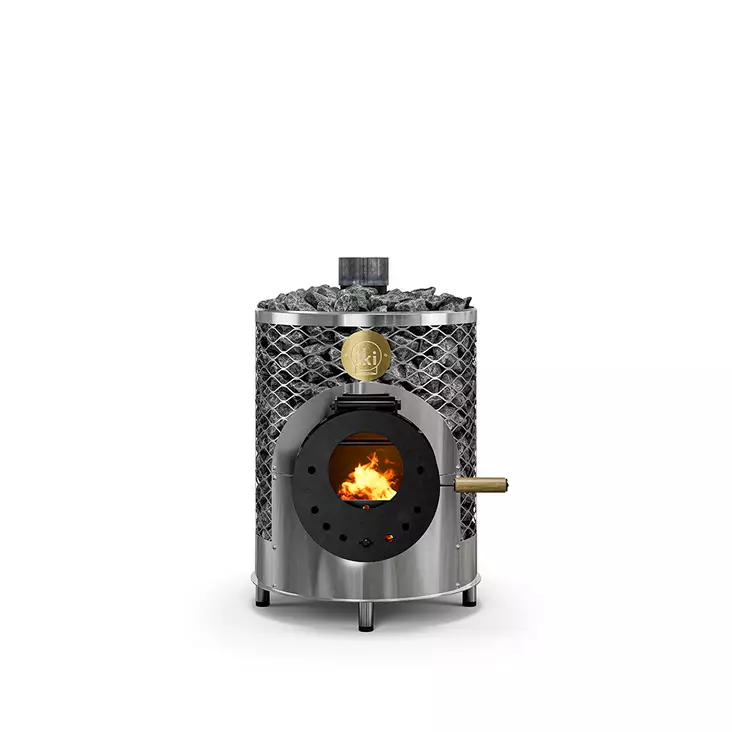 Vedeldad Bastuaggregat Mini-Iki Med Glaslucka - Vedaggregat - 6430041121503 - 1