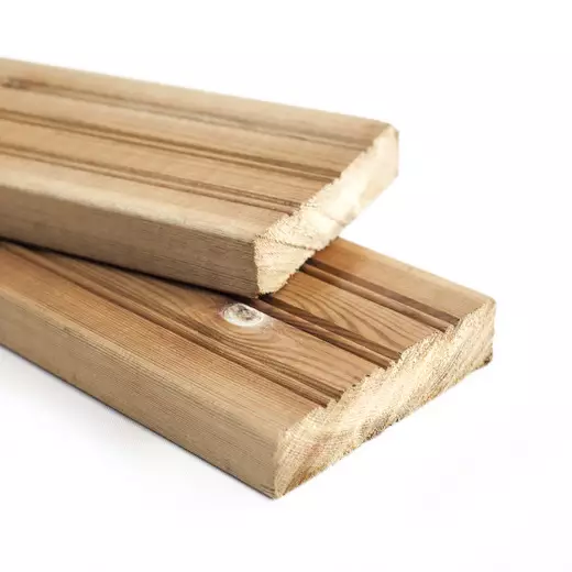 Terassilauta 28x120 OM Ruskea Kestopuu - Painekyllästetty ja Kestopuu - 300071653 - 1