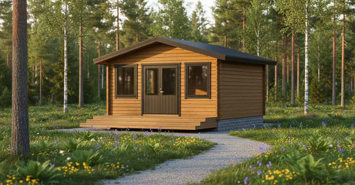 Vierasmaja 20m2, Pihamökki, Piha-Aitta - Muut Piharakennukset - 6424110256593 - 1