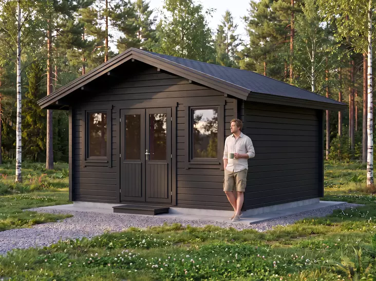 Vierasmaja 20m2, Pihamökki, Piha-Aitta - Muut Piharakennukset - 6424110256593 - 1