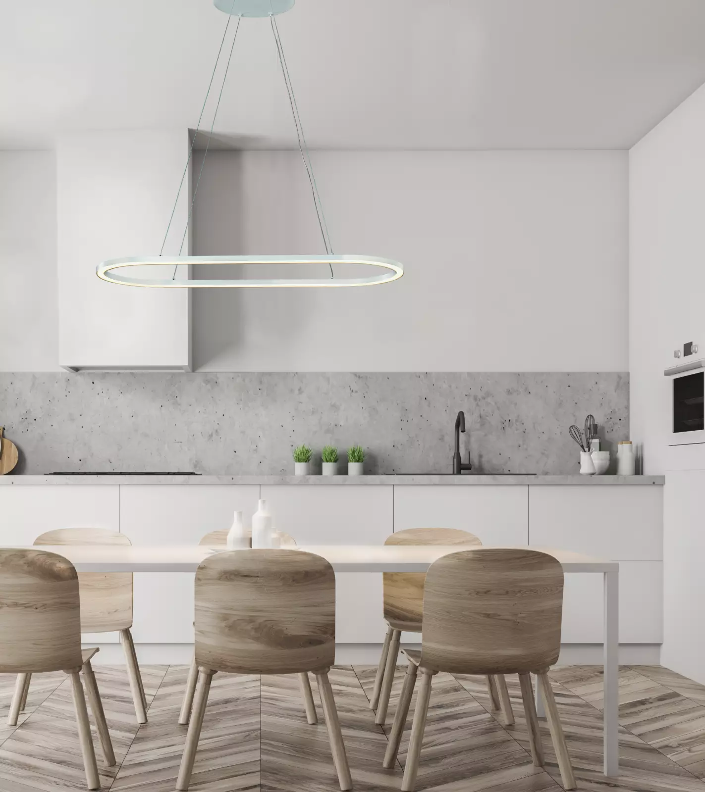 Aneta Lightning Oda Ovalt Taklampe — Moderne, ovalt taklampe for varm og behagelig belysning. — vinkel 2