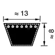 Kilrem A104 13x2650 Optibelt - Transmissionsremmar och Kilremmar - 8500A104 - 2