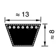 Kilrem A44 Optibelt 1120x13x8 - Reservdelar till Jordbruksmaskiner-Arbetsmaskiner - 8500A044 - 2