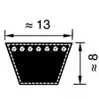 Kilrem A54 13x1375 Optibelt - Transmissionsremmar och Kilremmar - 8500A054 - 2