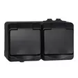 Pistorasia Pinta Opal Musta 2S/16A/IP44 - Rasiat ja Kannet - 6438056309114 - 1