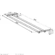 Damixa Zen Dubbelhandtag 800MM - Klädställ, krokar och hållare - 5708516848134 - 2